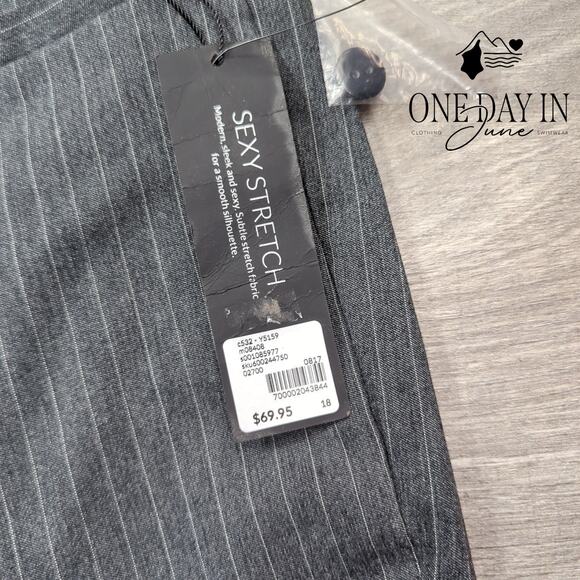 Lane Bryant The Allie Pin Striped Ankle Pants Size 18 - Picture 2 of 6